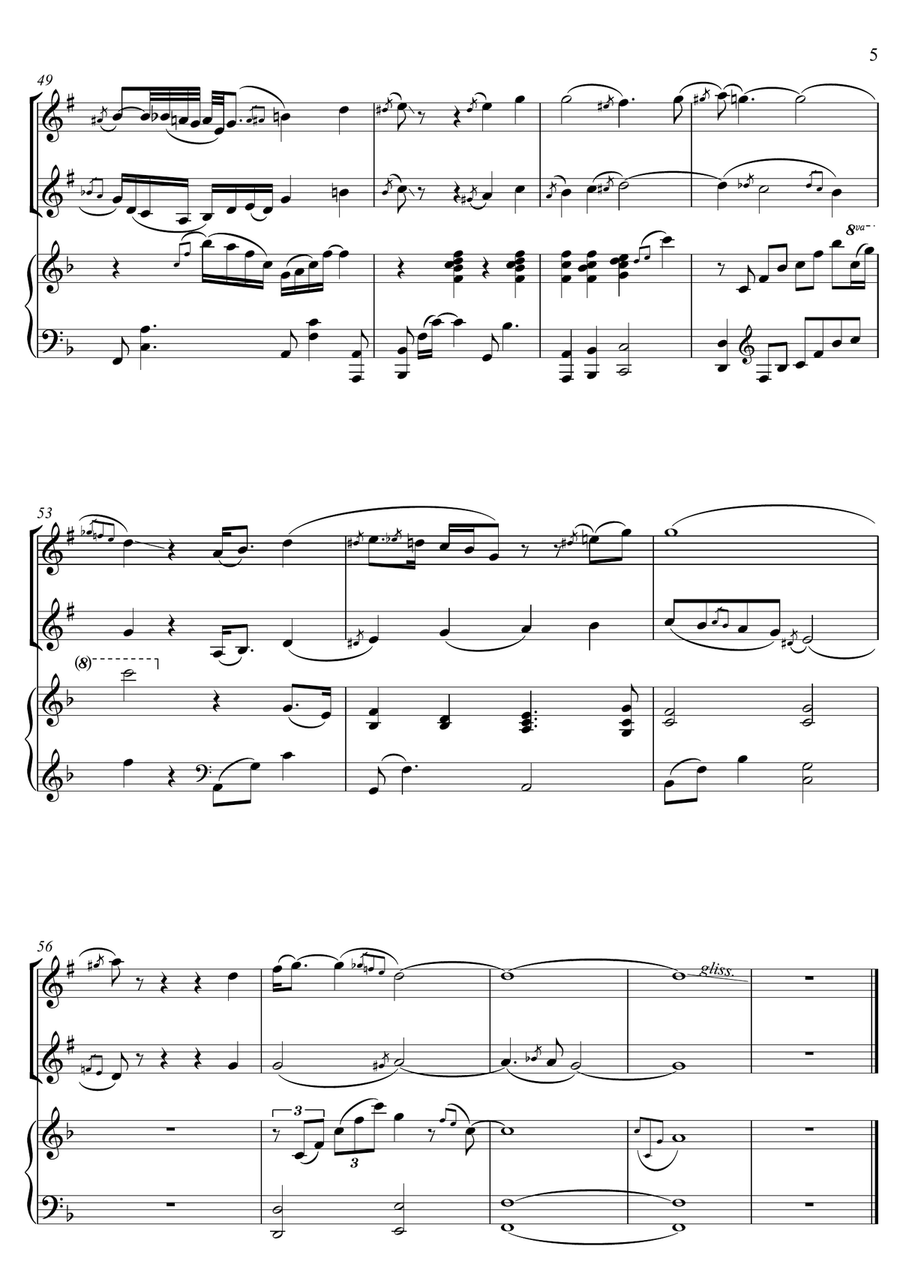 It is well with my soul - TRIO (2 Clarinets & Piano) Woodwind Duet scores gallery preview page 5