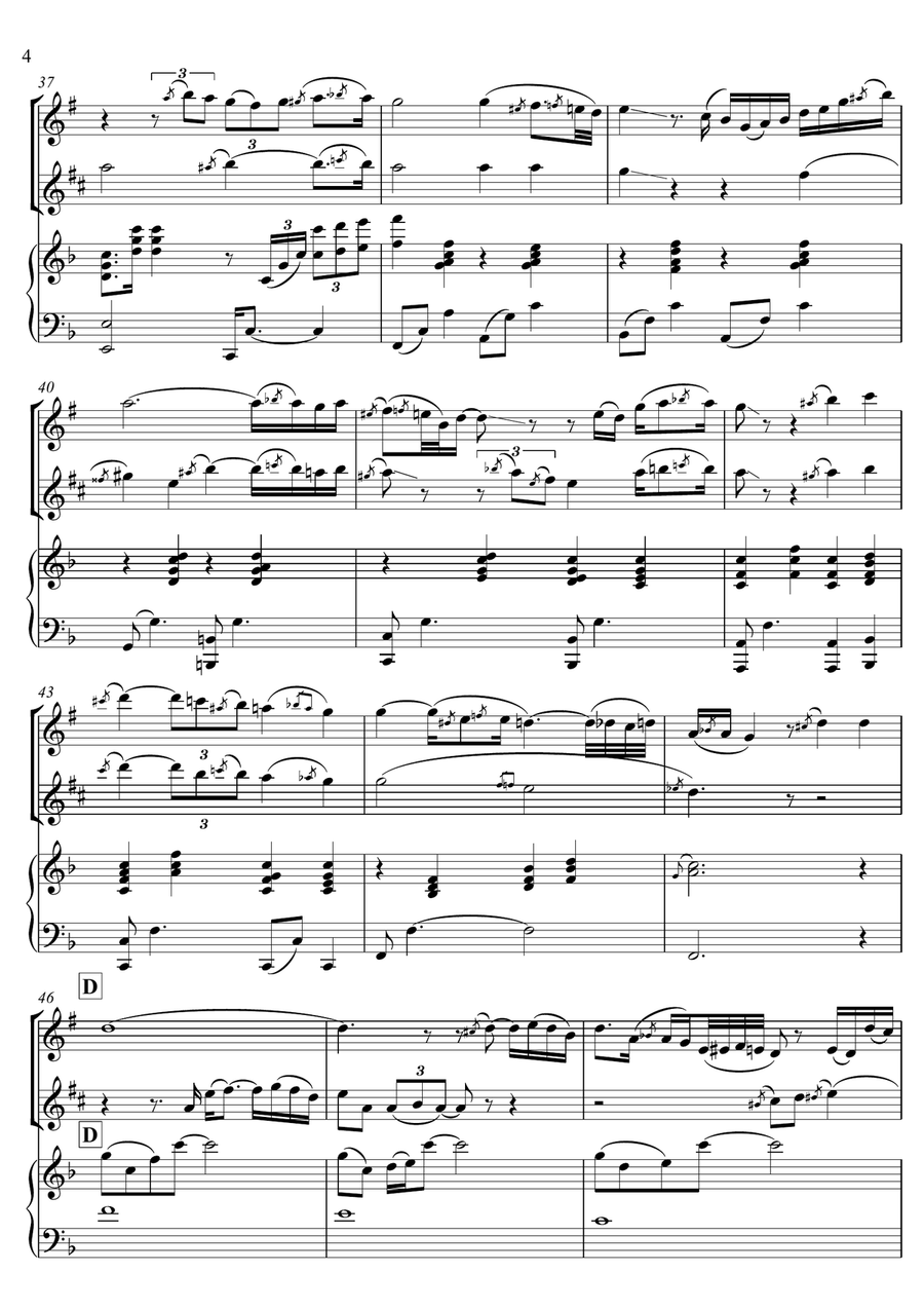 It is well with my soul - TRIO (Clarinet, Alto Sax & Piano) Woodwind Duet scores gallery preview page 4