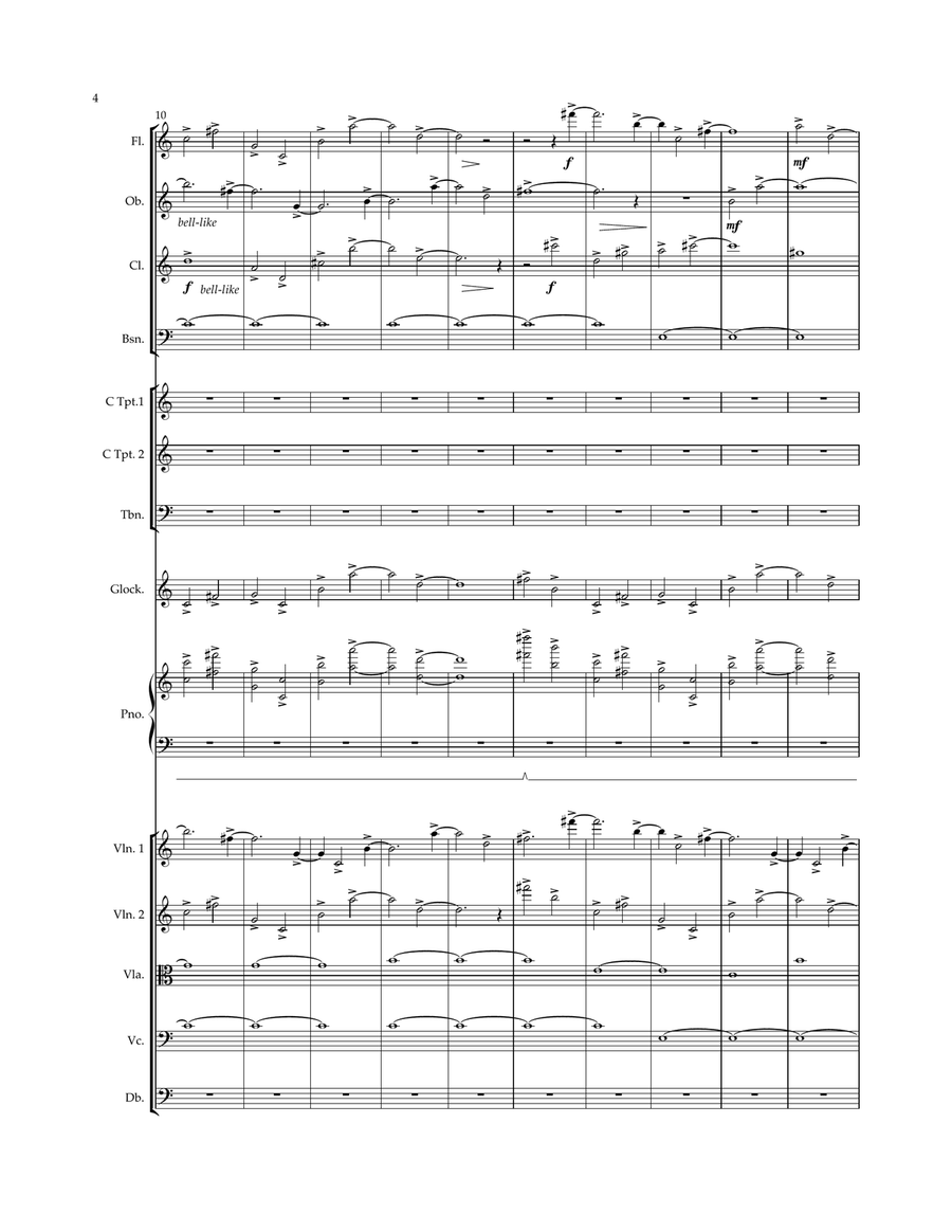 Music for a Waking Dream - sinfonietta/chamber orchestra - Score and Parts Chamber Orchestra scores gallery preview page 5