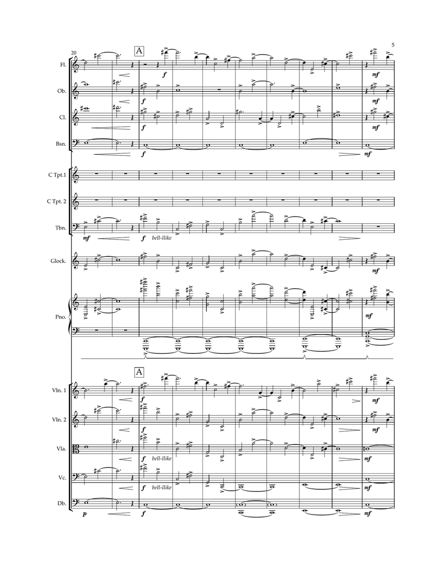 Music for a Waking Dream - sinfonietta/chamber orchestra - Score and Parts Chamber Orchestra scores gallery preview page 6