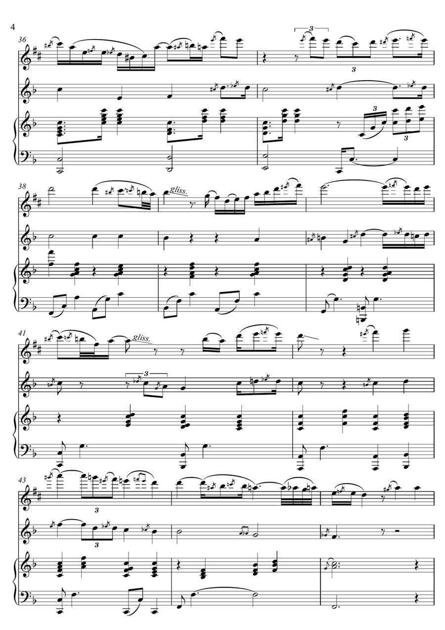 It is well with my soul - TRIO (Alto Sax, Violin & Piano) Chamber Music scores gallery preview page 4