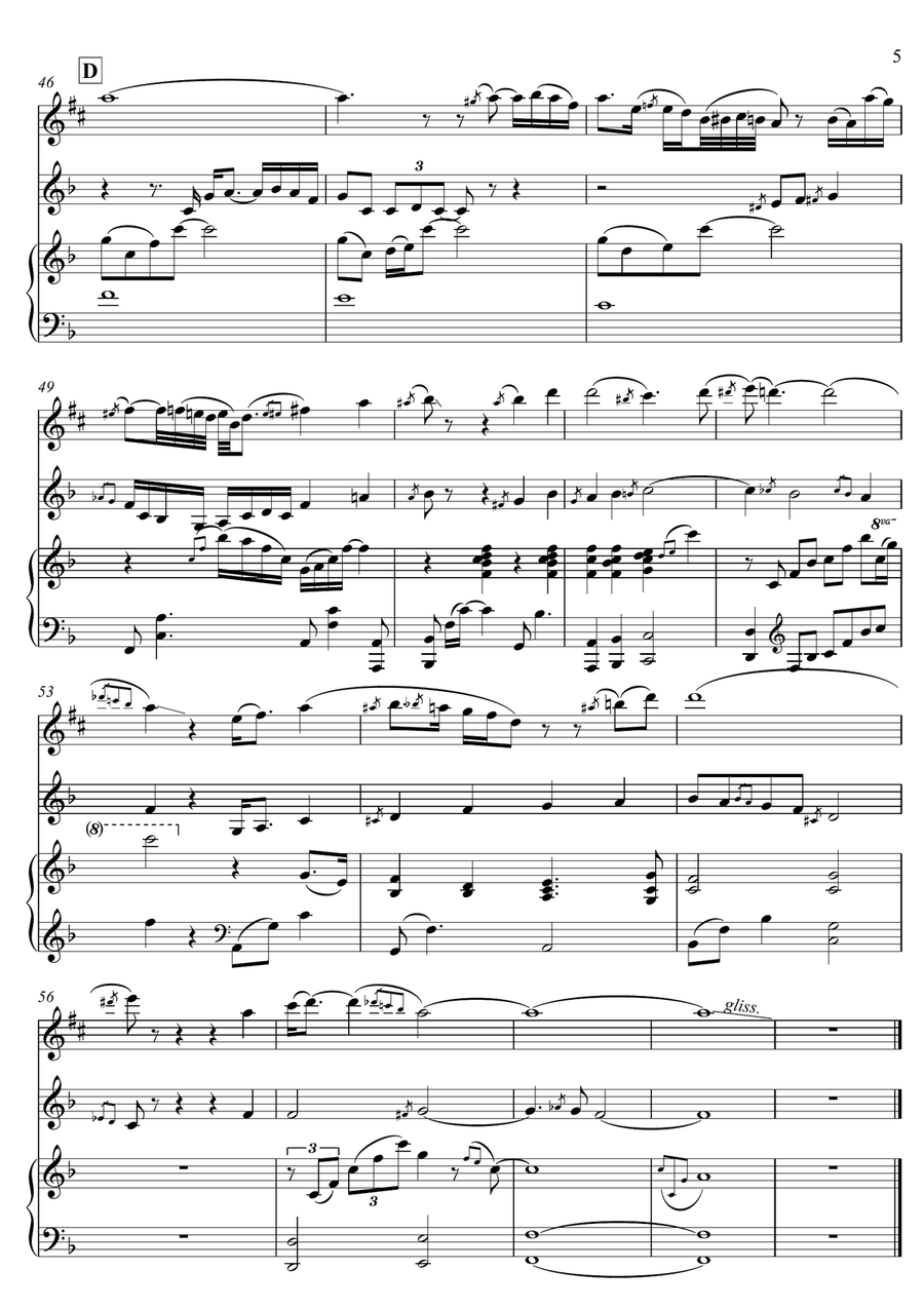 It is well with my soul - TRIO (Alto Sax, Violin & Piano) Chamber Music scores gallery preview page 5
