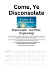Come, Ye Disconsolate - Soprano Alto (Low Voice - Original Key)