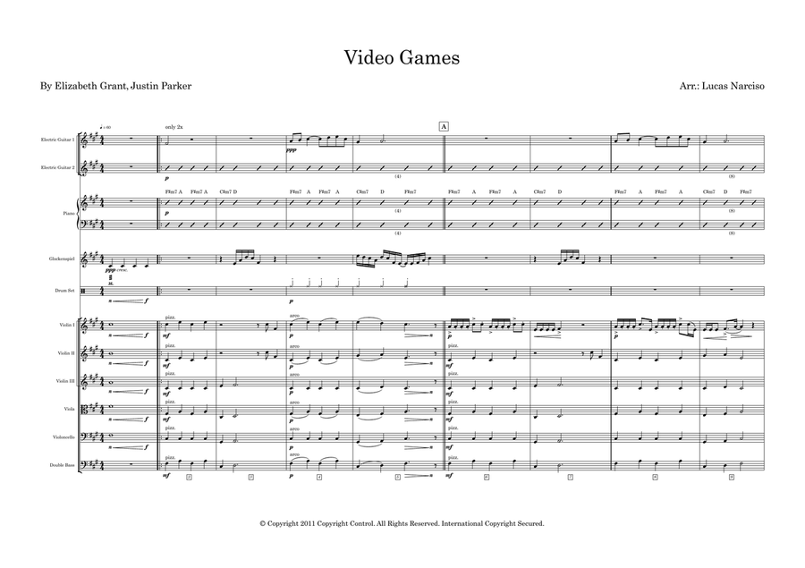 Video Games Video Games Small Ensemble scores gallery preview page 1