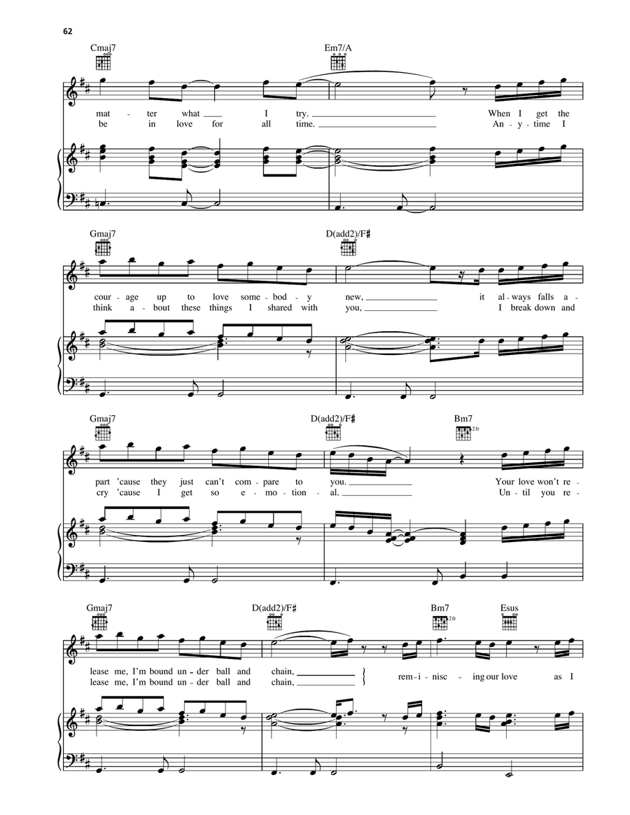 4 Seasons Of Loneliness 4 Seasons Of Loneliness Piano, Vocal, Guitar scores gallery preview page 3
