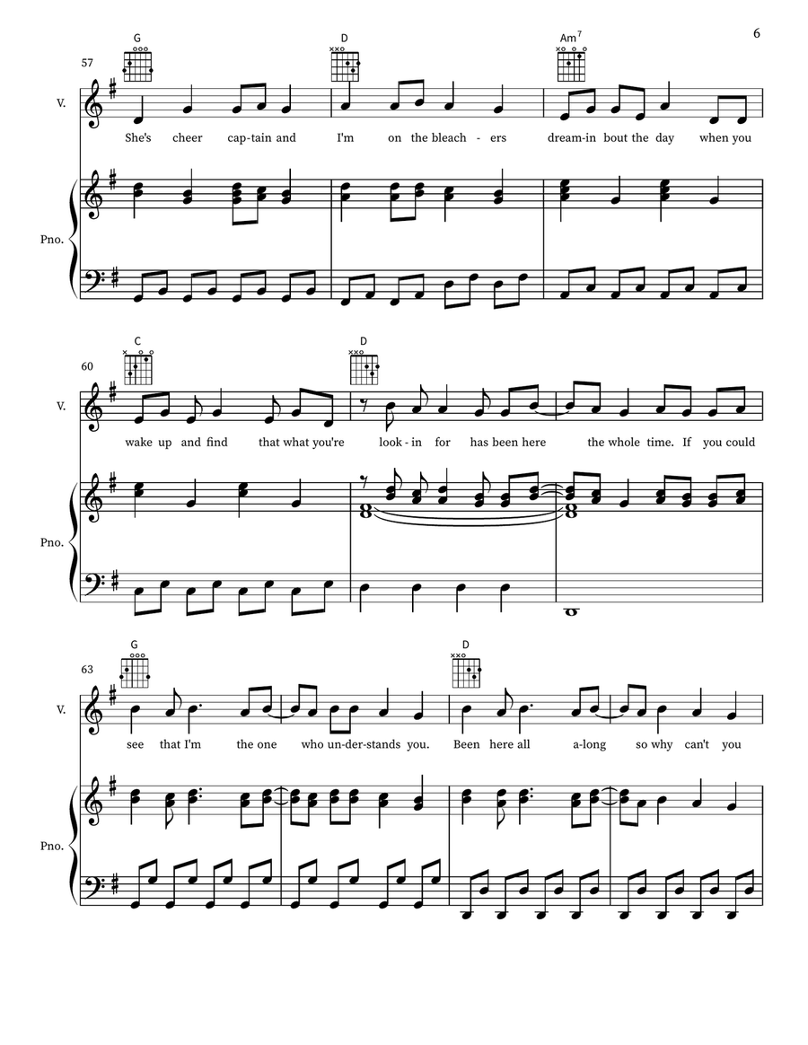 You Belong With Me You Belong With Me Piano, Vocal scores gallery preview page 6