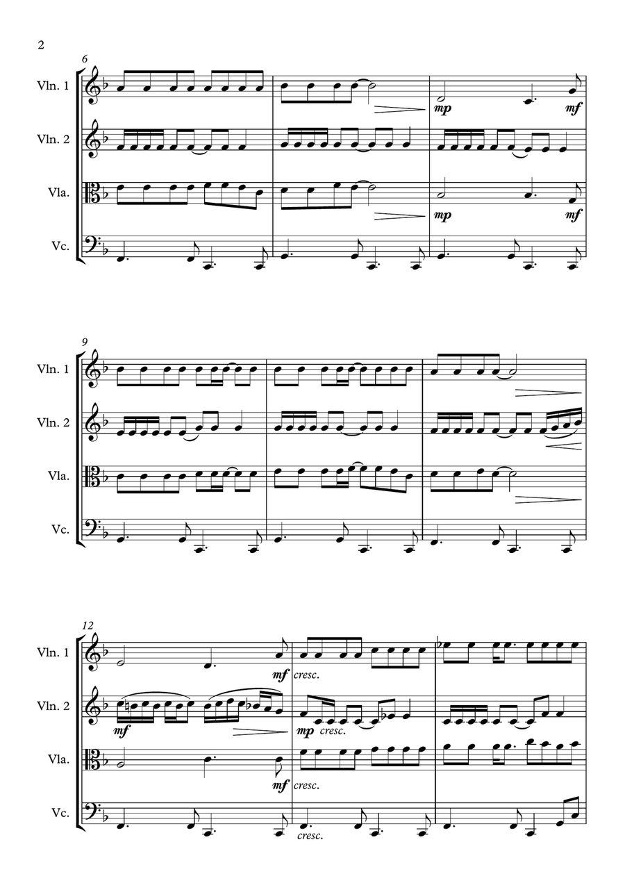 Somethin' Stupid Somethin' Stupid String Quartet scores gallery preview page 2
