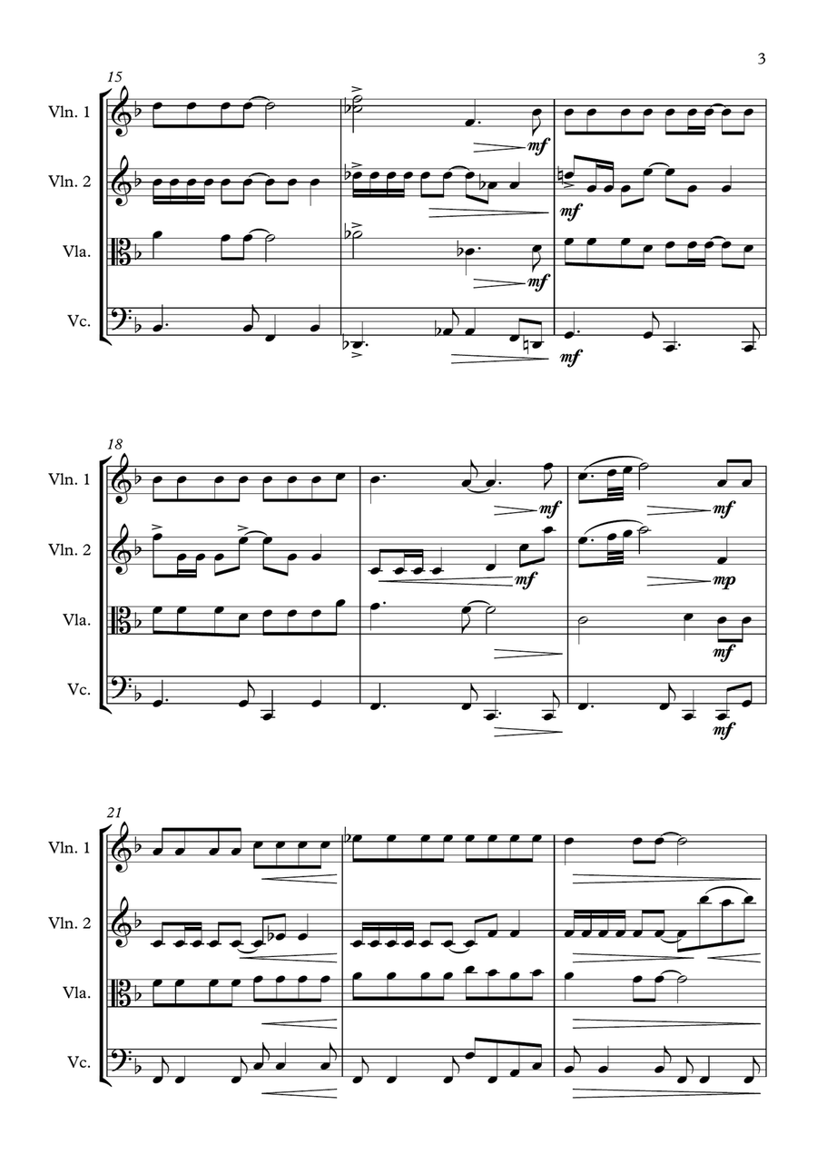 Somethin' Stupid Somethin' Stupid String Quartet scores gallery preview page 3