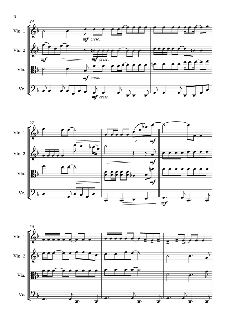 Somethin' Stupid Somethin' Stupid String Quartet scores gallery preview page 4