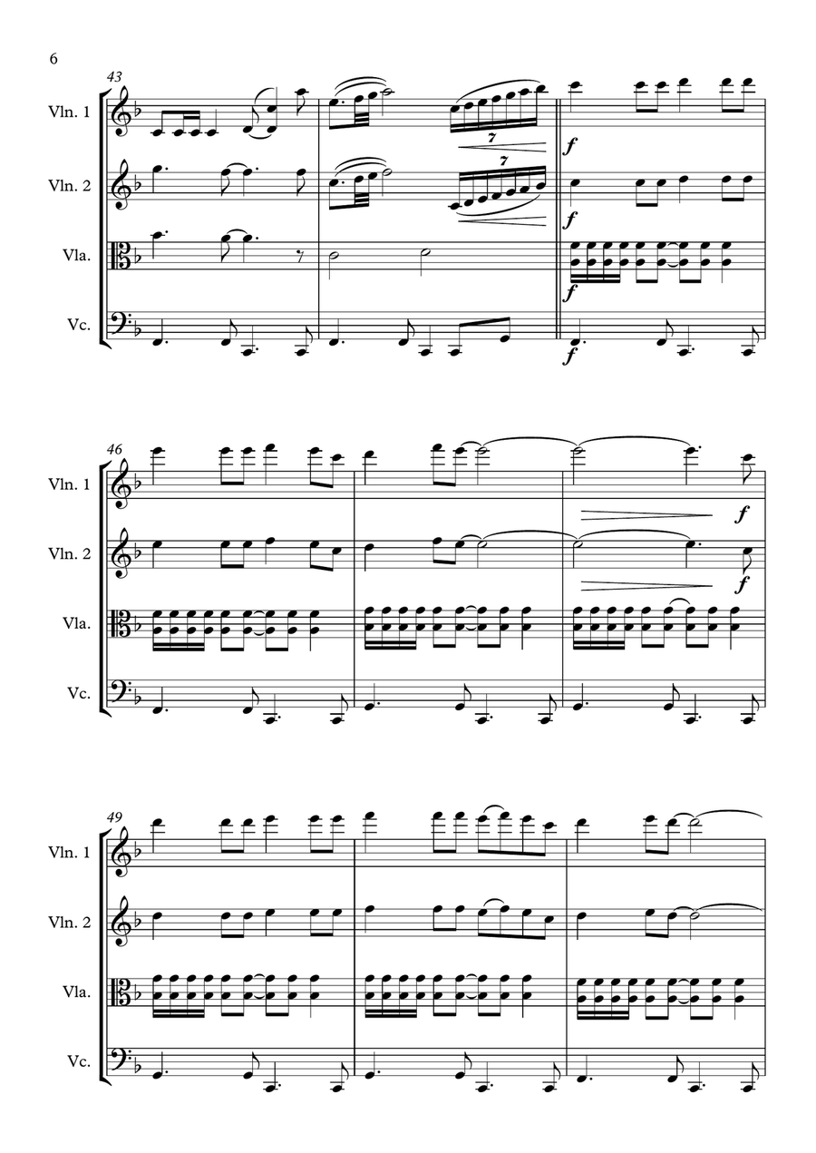 Somethin' Stupid Somethin' Stupid String Quartet scores gallery preview page 6