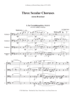 Three Secular Choruses for Four Trombones