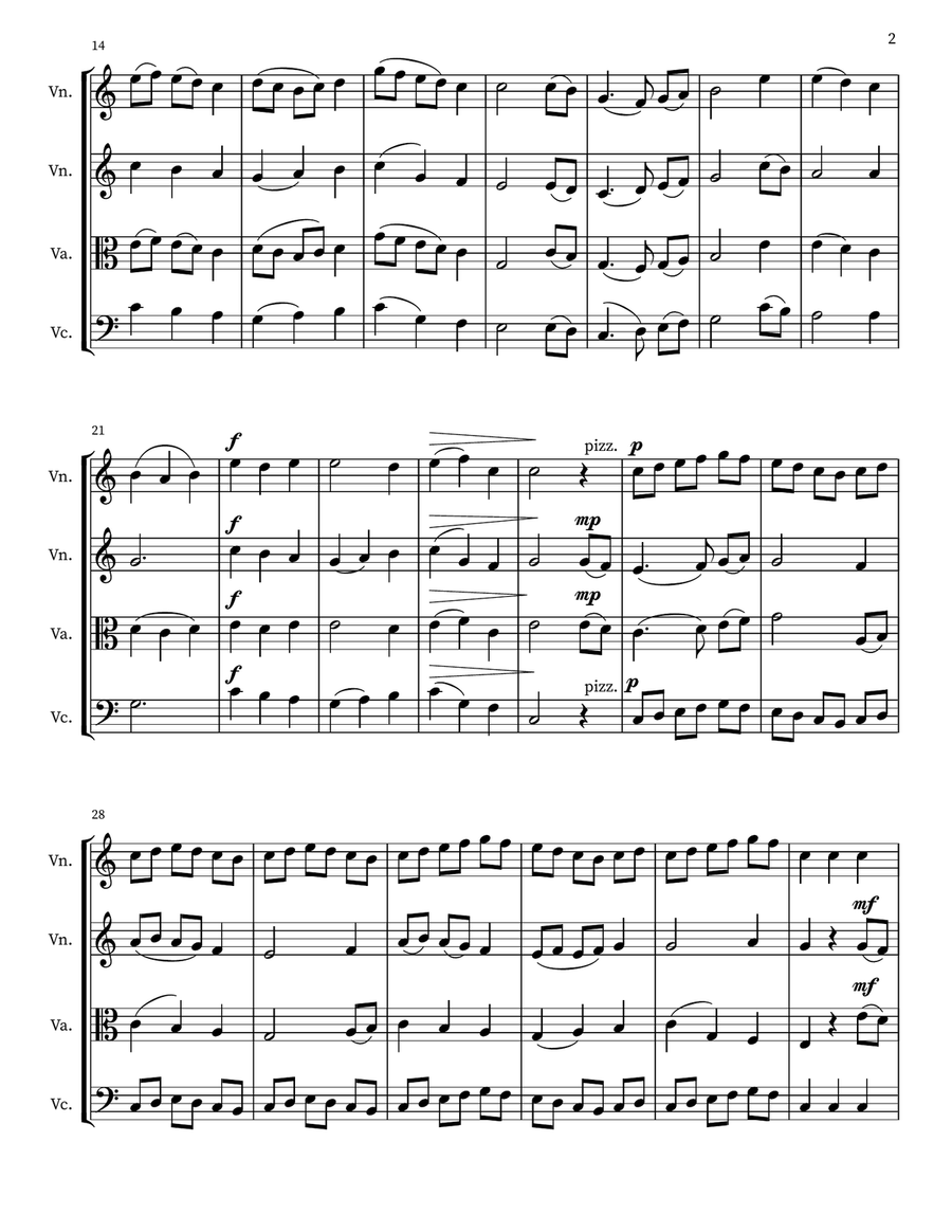 The First Noel The First Noel String Quartet scores gallery preview page 2