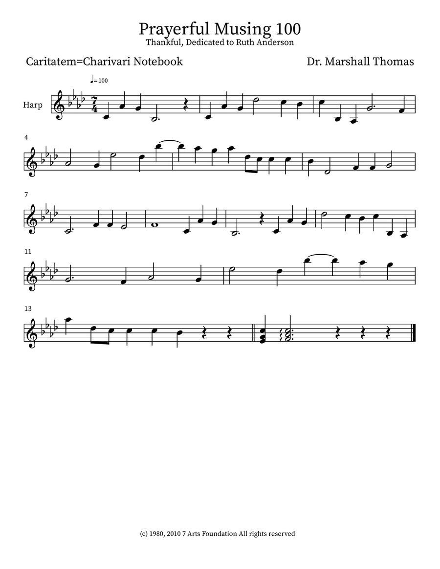 Prayerful Musing 100 Prayerful Musing 100 Small Ensemble scores gallery preview page 3