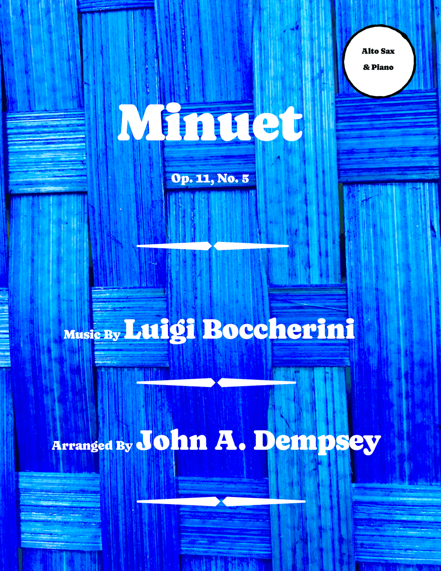 Minuet (Boccherini): Wedding Music for Alto Sax and Piano Alto Saxophone scores gallery preview page 1