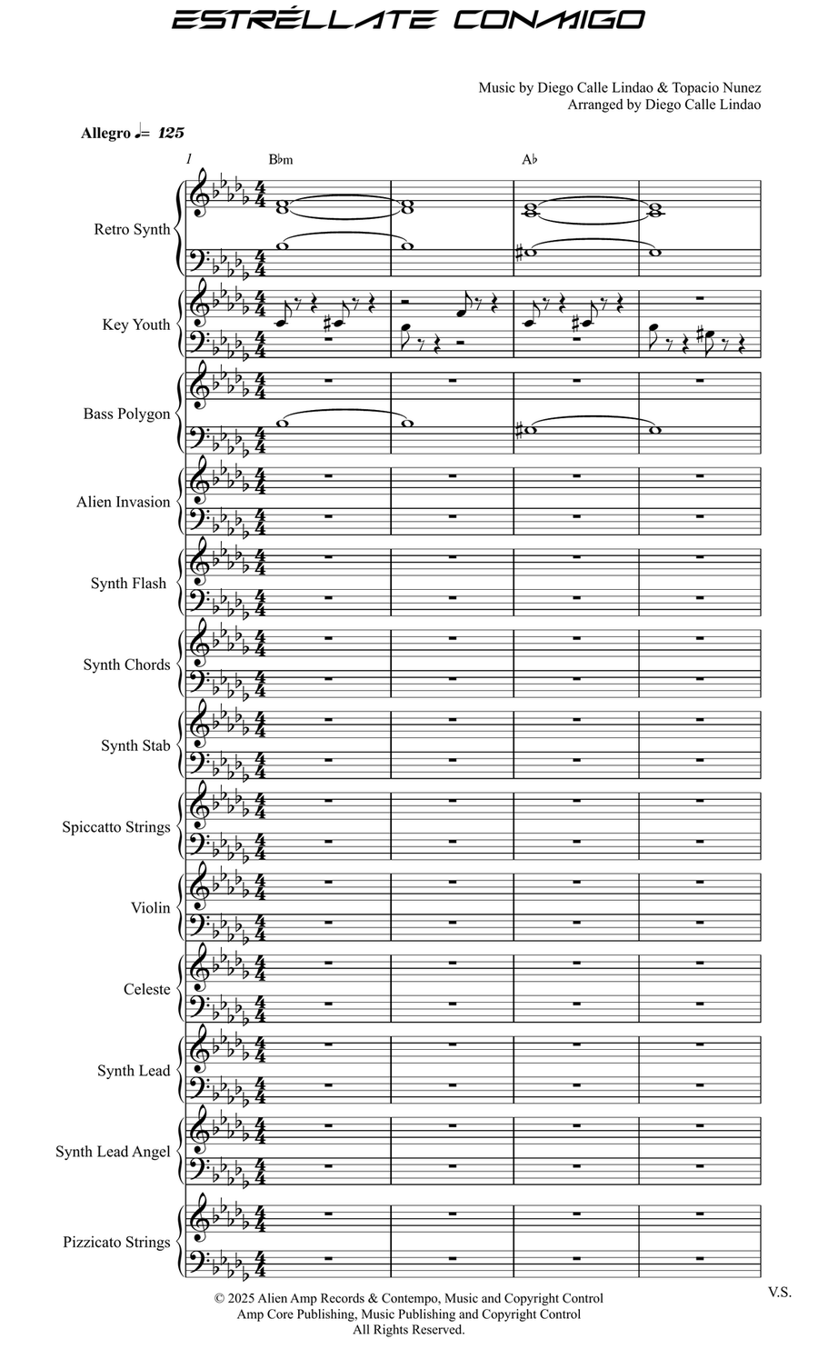 Estréllate Conmigo Piano scores gallery preview page 1