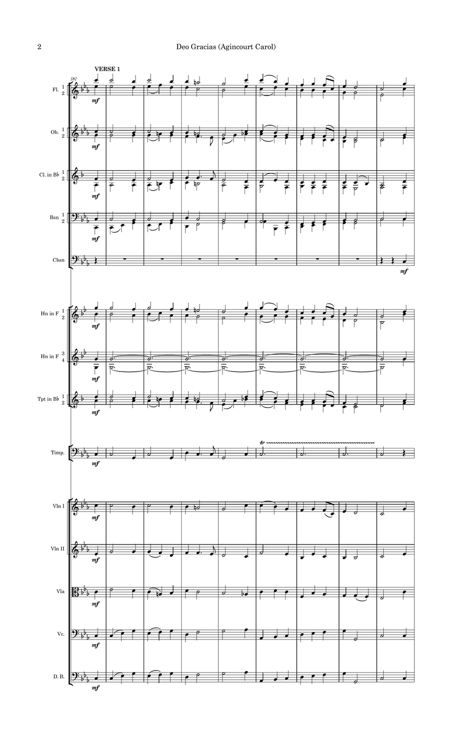 Deo Gracias (Agincourt Carol) Full Orchestra scores gallery preview page 4