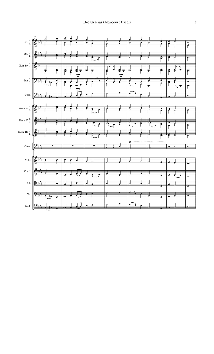 Deo Gracias (Agincourt Carol) Full Orchestra scores gallery preview page 5