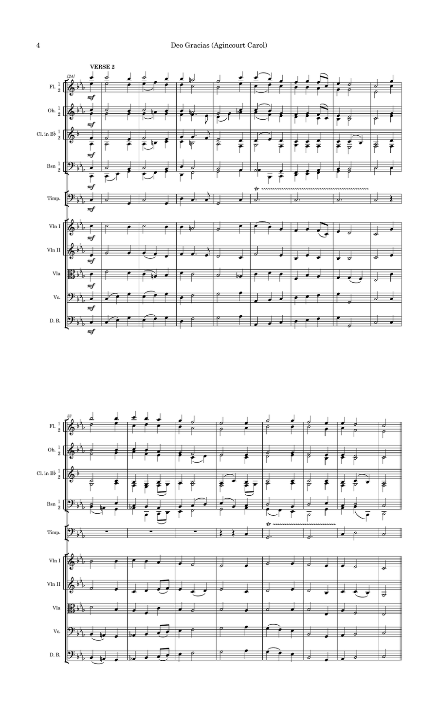 Deo Gracias (Agincourt Carol) Full Orchestra scores gallery preview page 6