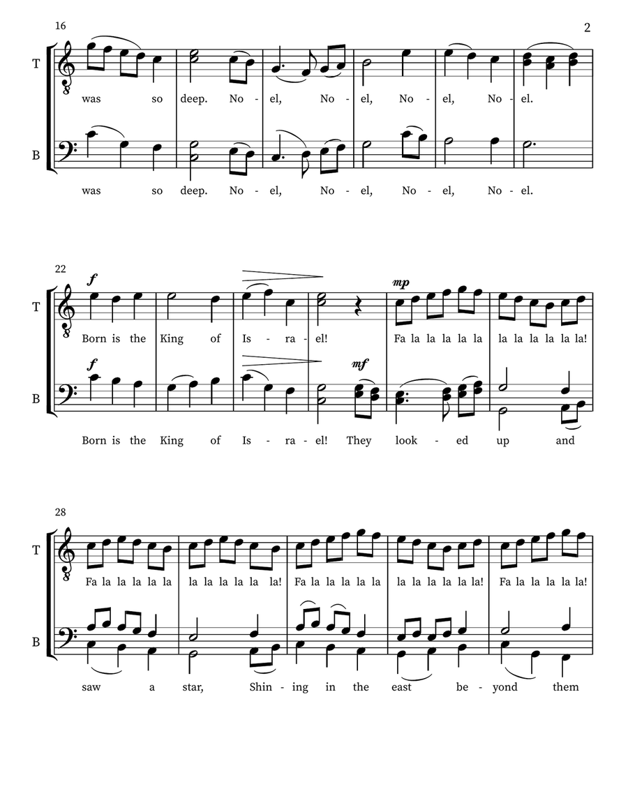 The First Noel The First Noel TTBB scores gallery preview page 2