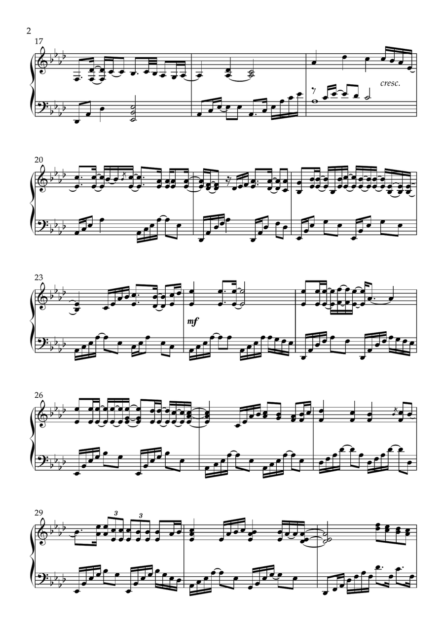 Before These Walls Were Blue Piano Solo scores gallery preview page 2