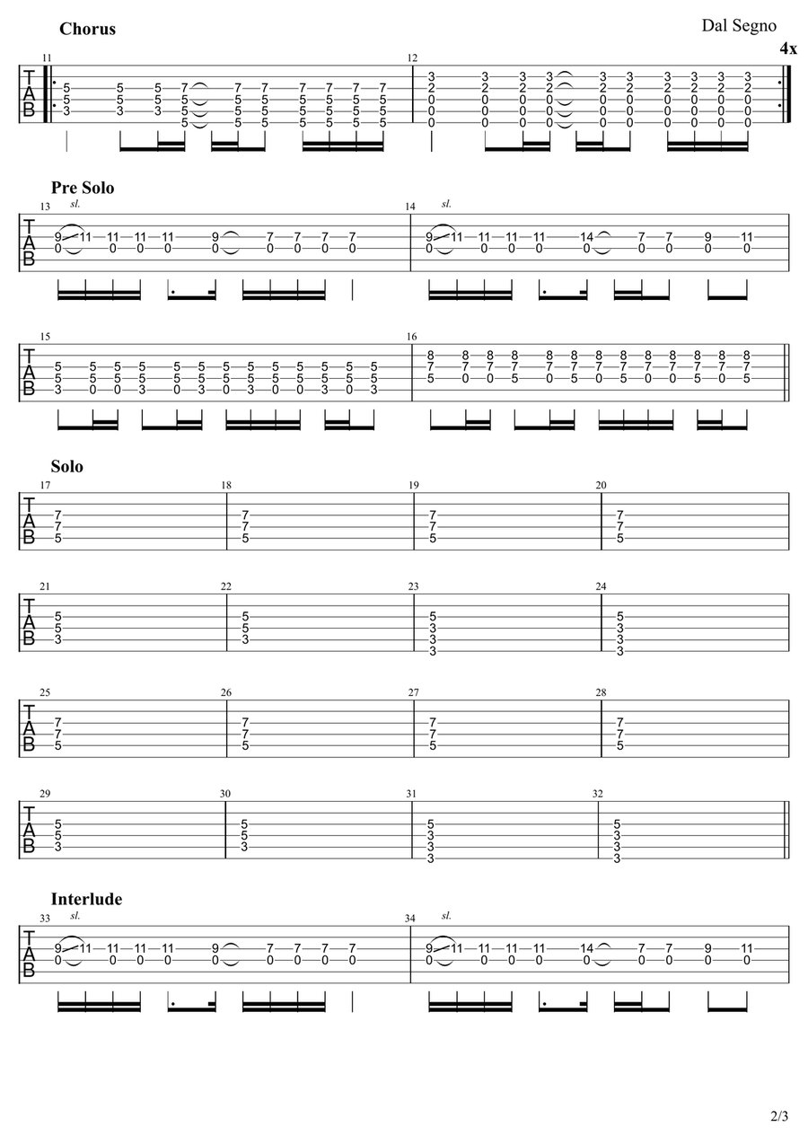 Shine Shine Acoustic Guitar scores gallery preview page 2