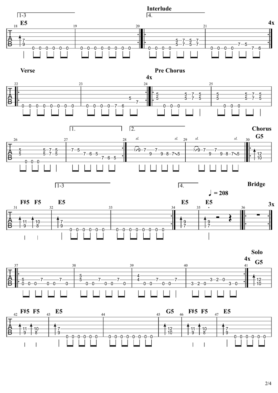 Seek & Destroy Seek & Destroy Classical Guitar scores gallery preview page 2