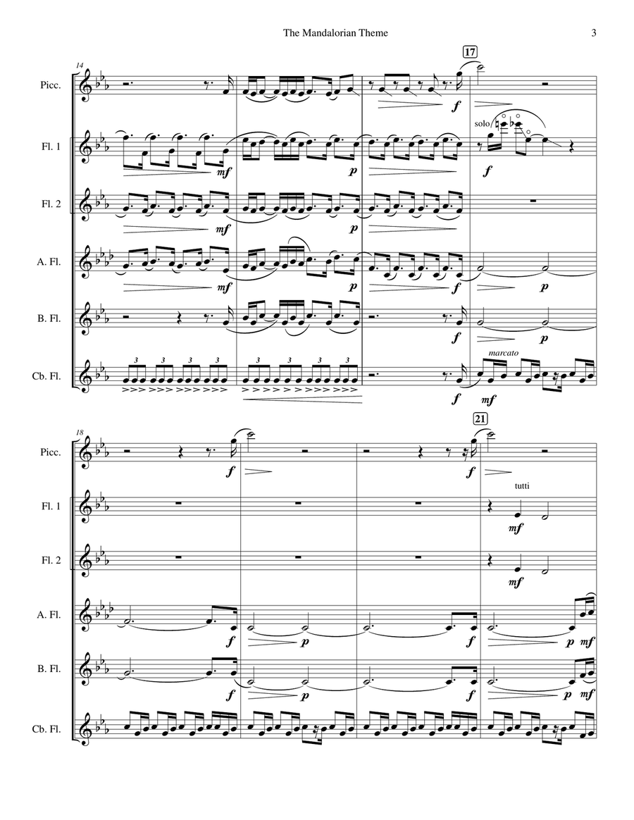 The Mandalorian Flute Choir scores gallery preview page 5