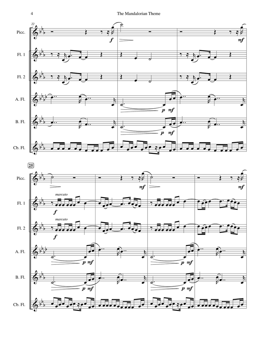 The Mandalorian Flute Choir scores gallery preview page 6