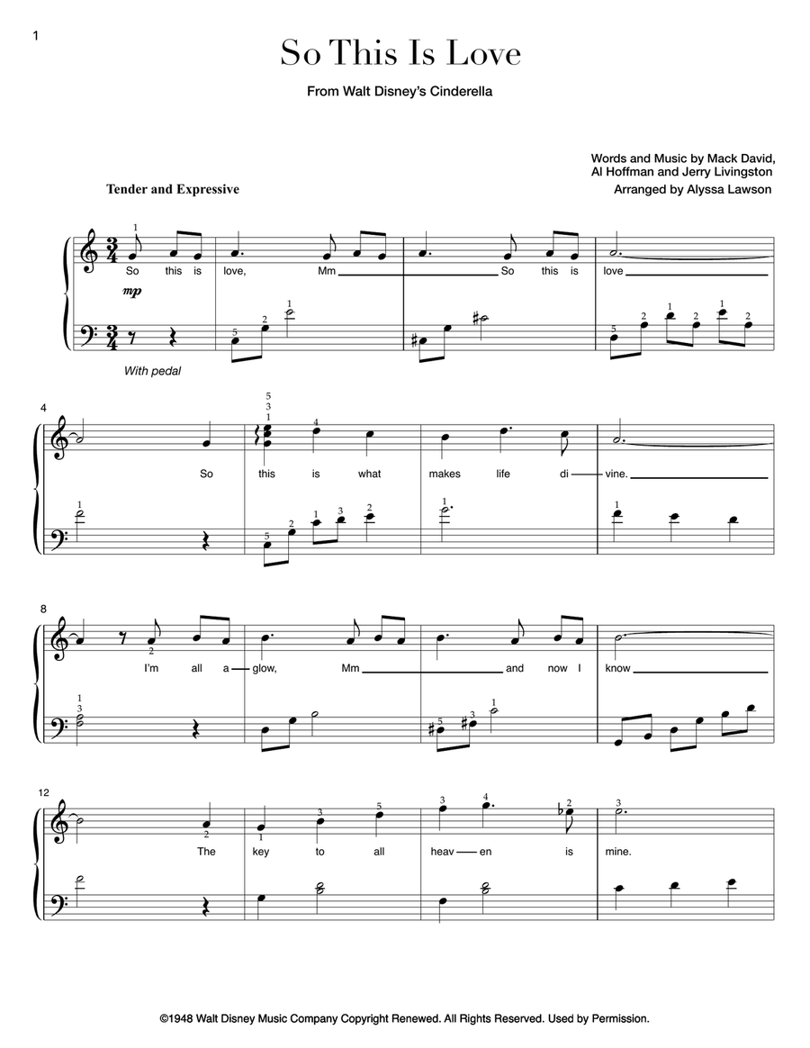 So This Is Love So This Is Love Piano Solo scores gallery preview page 1