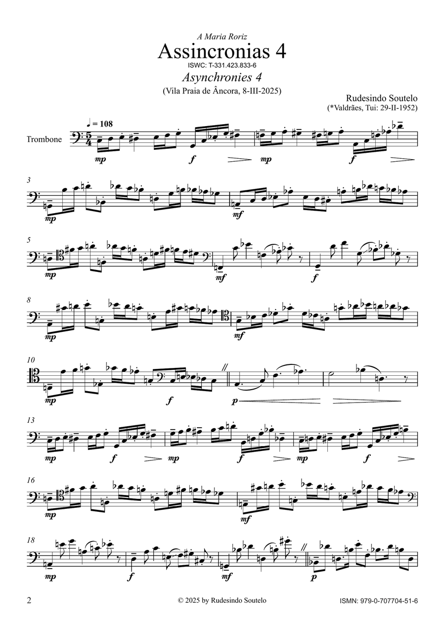 Assincronias 4 / Asynchronies 4 Chamber Music scores gallery preview page 2