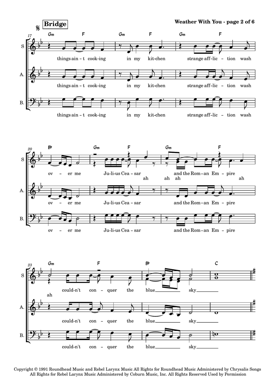 Weather With You Weather With You Choir scores gallery preview page 2