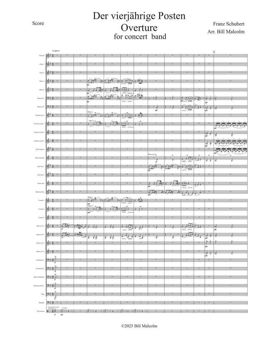 Der vierjähriger Posten Overture Concert Band scores gallery preview page 1