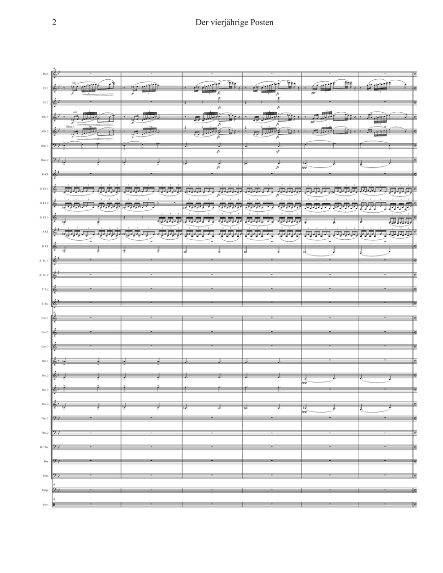 Der vierjähriger Posten Overture Concert Band scores gallery preview page 2