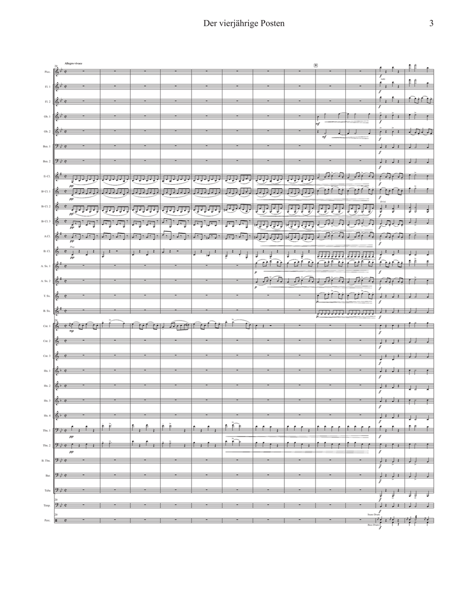Der vierjähriger Posten Overture Concert Band scores gallery preview page 3