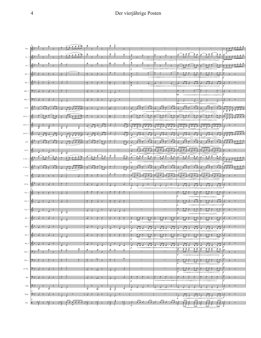 Der vierjähriger Posten Overture Concert Band scores gallery preview page 4