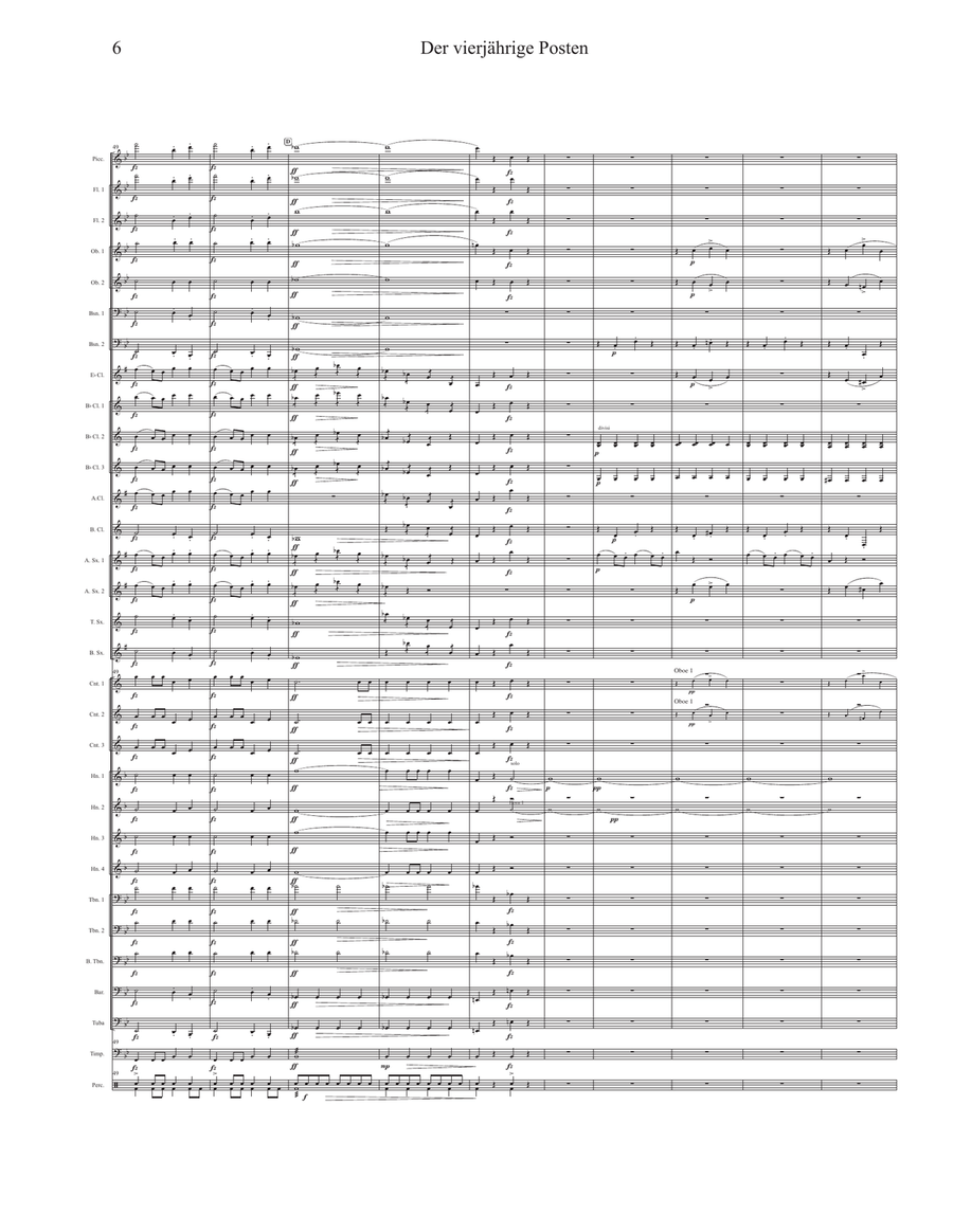 Der vierjähriger Posten Overture Concert Band scores gallery preview page 6