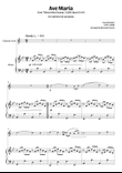 Ave Maria (clarinet and piano – clean sheet music)