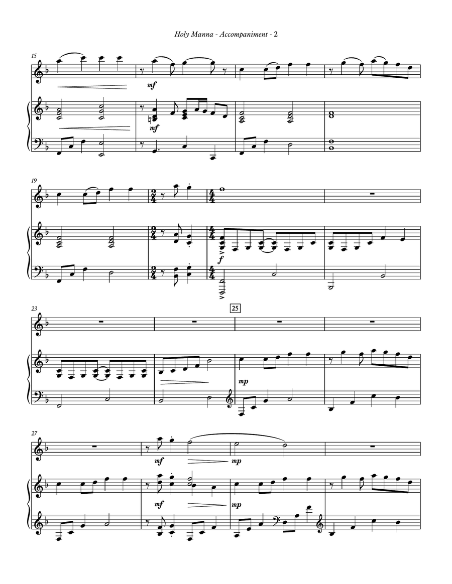 Holy Manna (Brethren, We Have Met to Worship) - Flute Flute scores gallery preview page 3