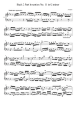 Bach 2 Part Invention No.11 in G Minor - Johann Sebastian Bach