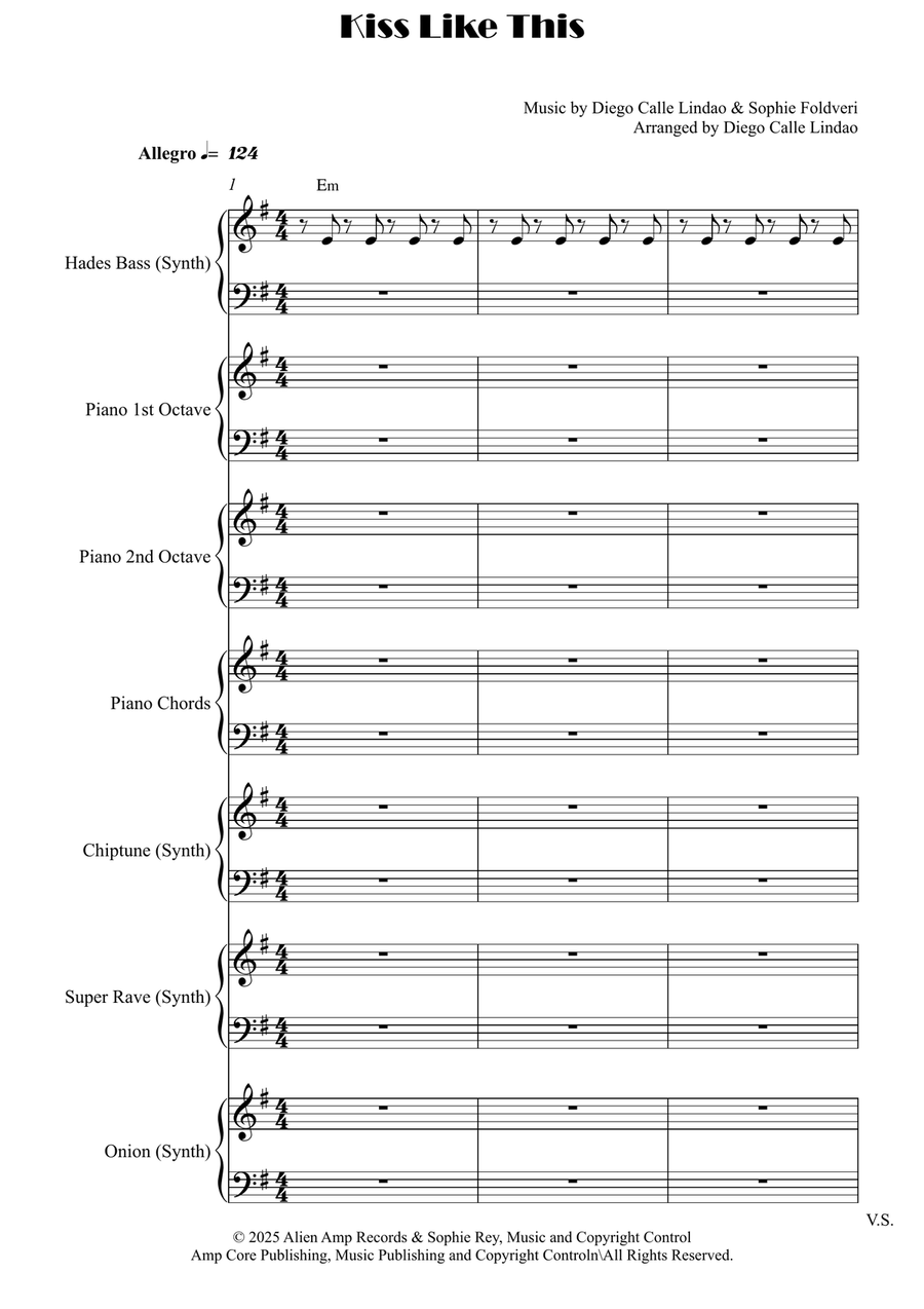 Kiss Like This Piano scores gallery preview page 1