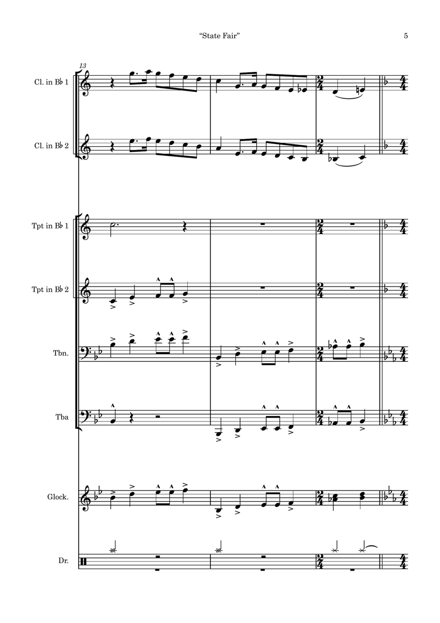 Medley: Our State Fair with It Might As Well Be Spring and It's A Grand Night For Singing Large Ensemble scores gallery preview page 5
