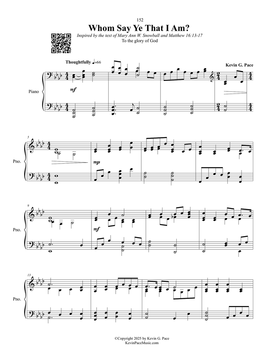 Whom Say Ye That I Am? a piano solo Piano Solo scores gallery preview page 2