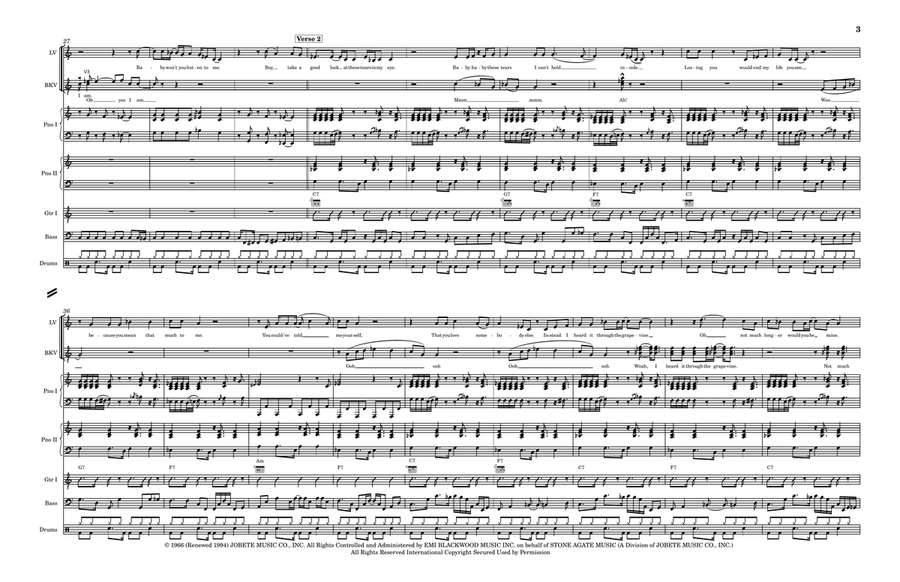 I Heard It Through The Grapevine - Score Only Large Ensemble scores gallery preview page 3