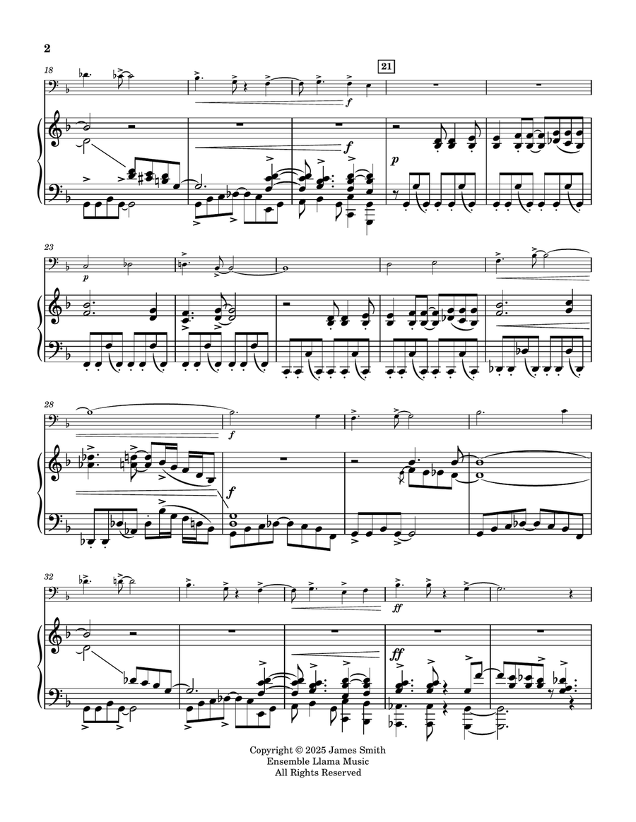 High Gear (Bassoon Solo With Piano Accompaniment) Bassoon Solo scores gallery preview page 3
