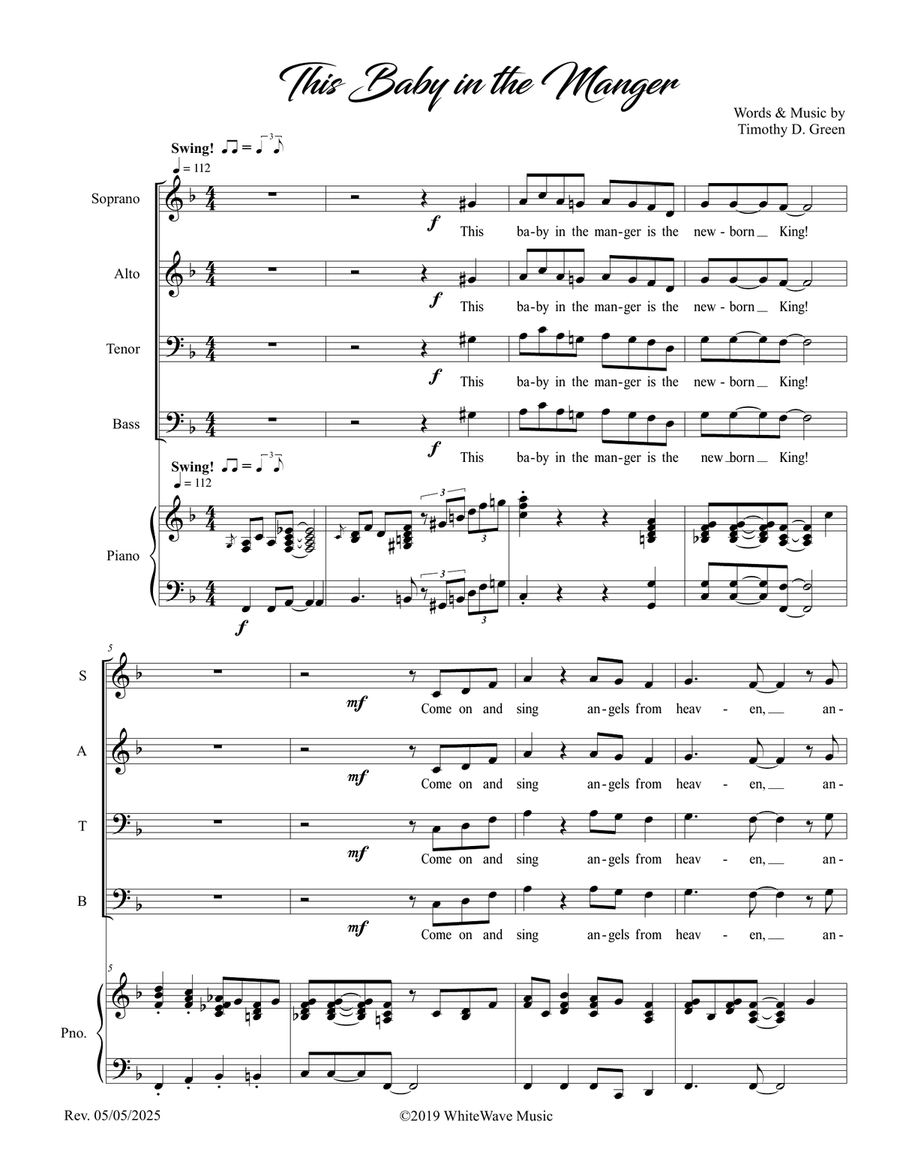 This Baby in the Manger This Baby in the Manger 4-Part scores gallery preview page 2