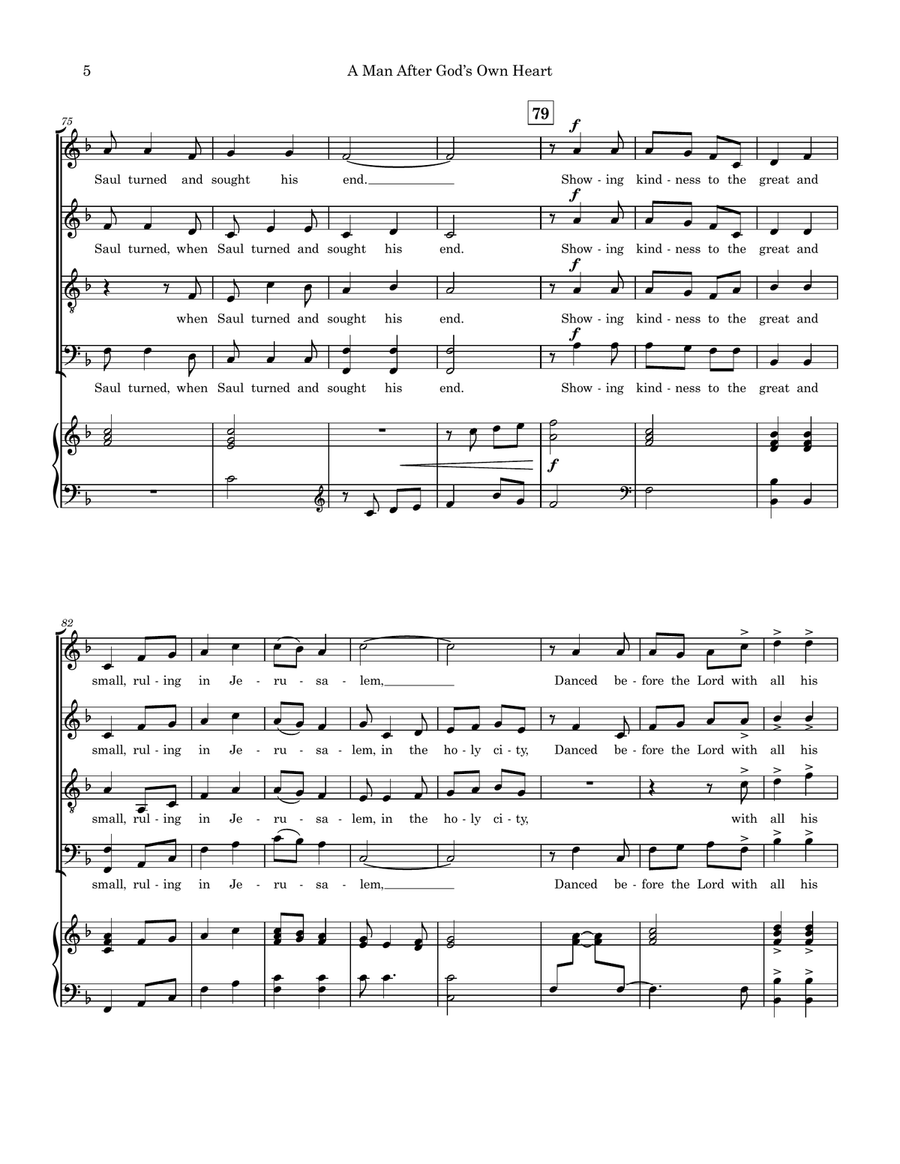 A Man After God's Own Heart - SATB 4-Part scores gallery preview page 5