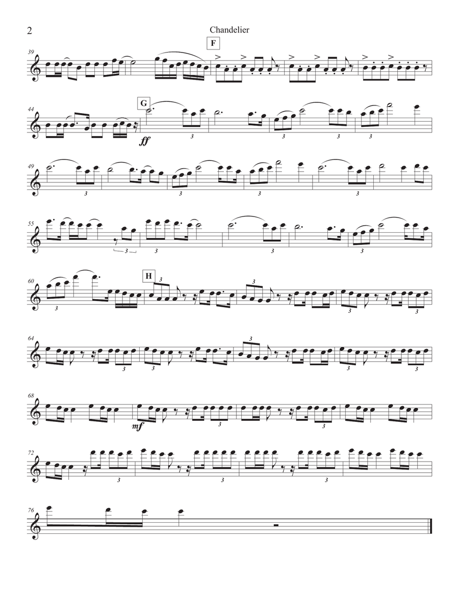 Chandelier Chandelier String Quartet scores gallery preview page 2