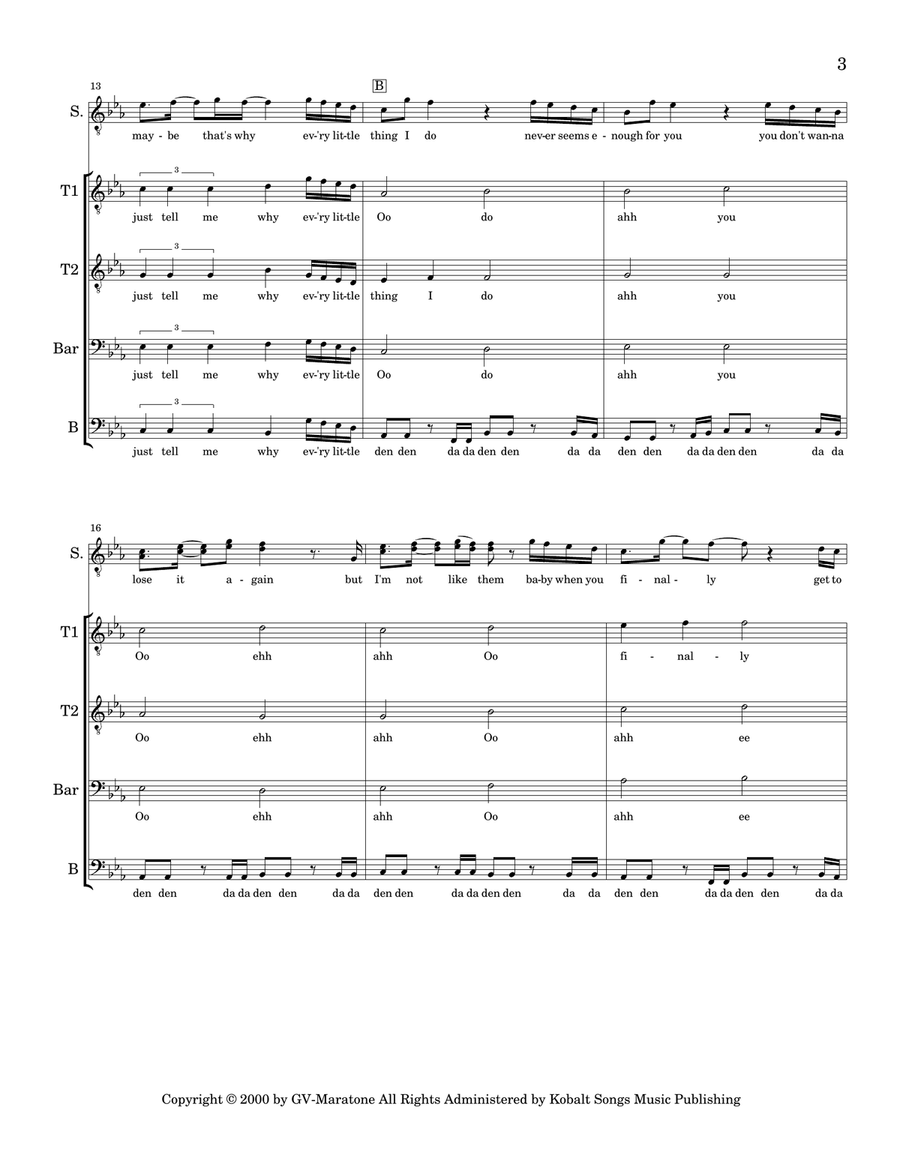 It's Gonna Be Me It's Gonna Be Me TTBB scores gallery preview page 4