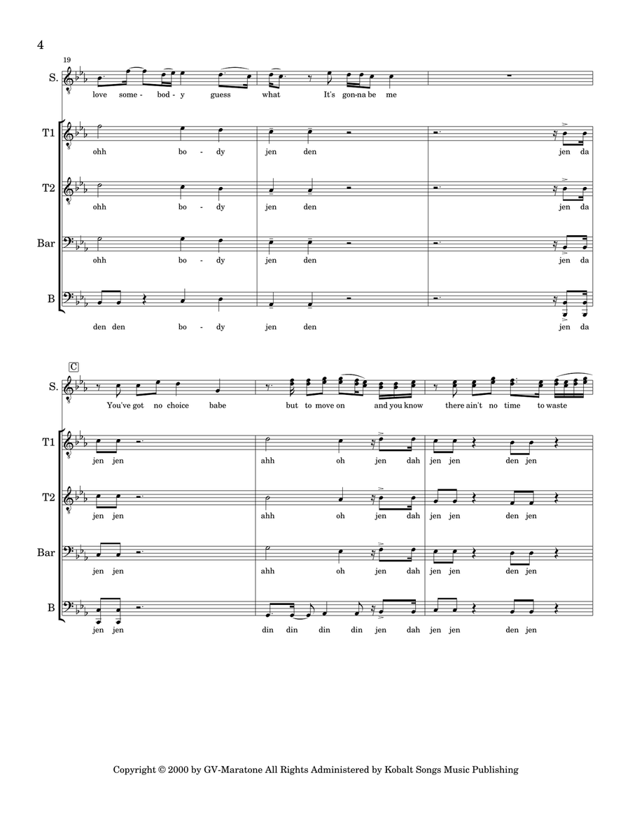 It's Gonna Be Me It's Gonna Be Me TTBB scores gallery preview page 5