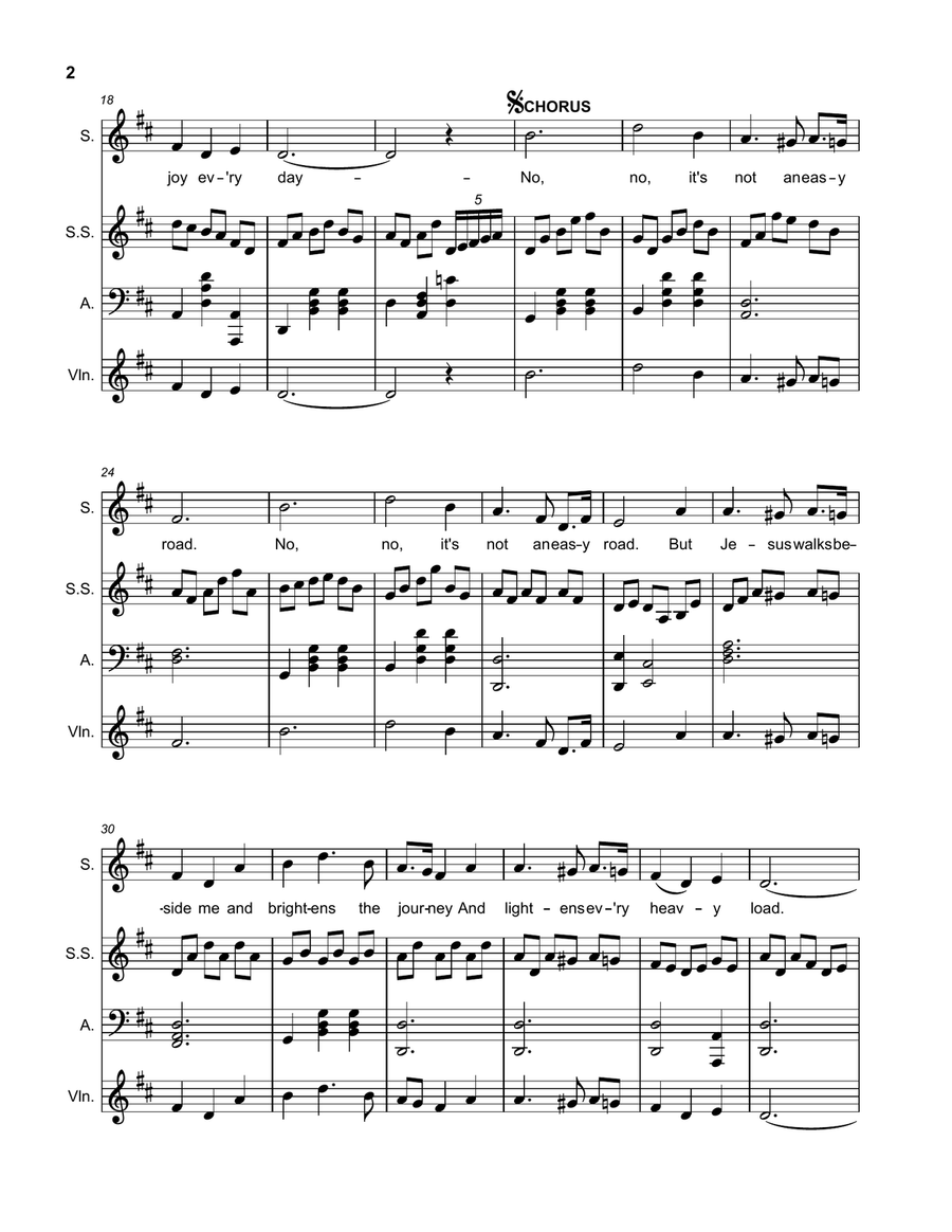 It's Not an Easy Road It's Not an Easy Road A Cappella scores gallery preview page 2